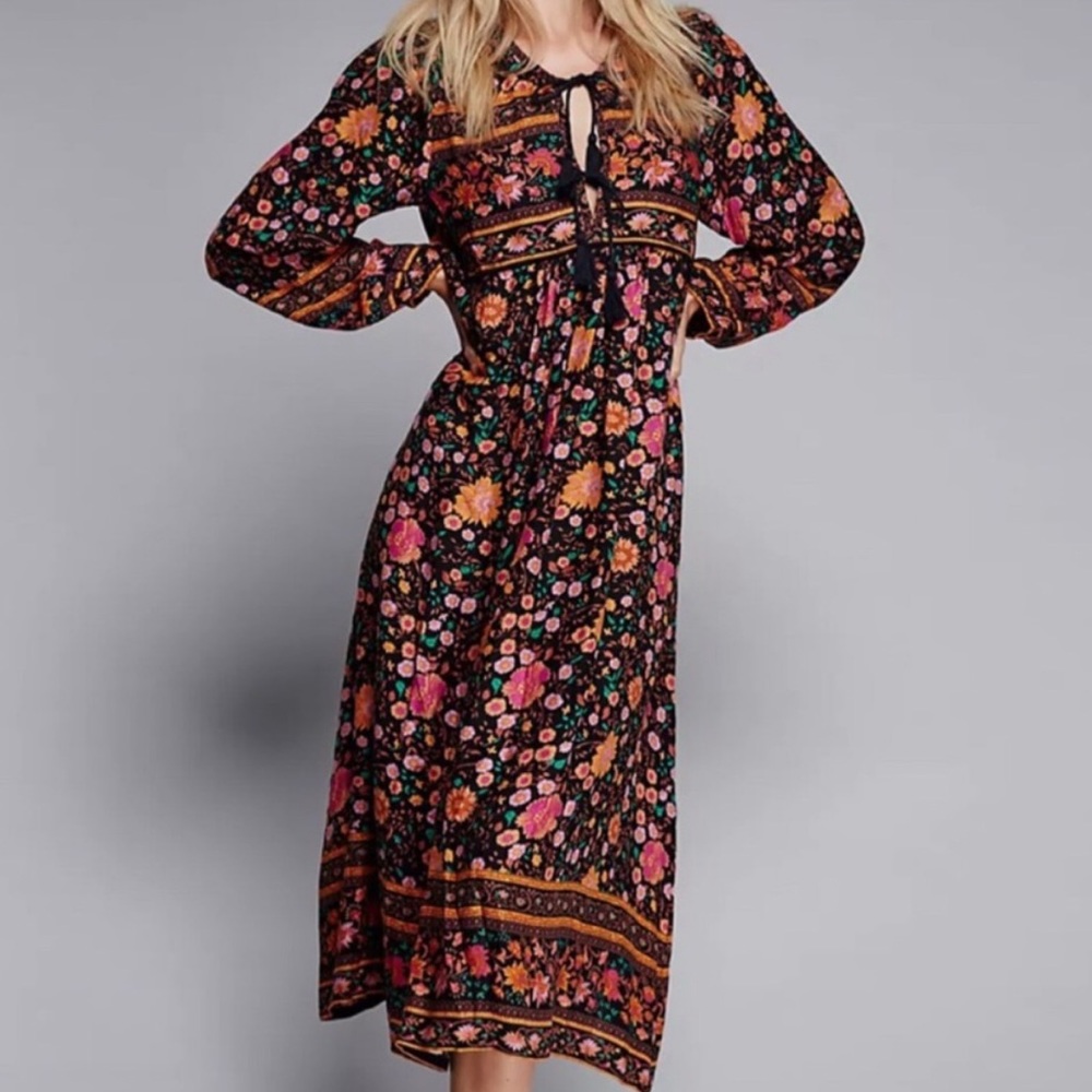 Wintergarden Boho Midi Dress